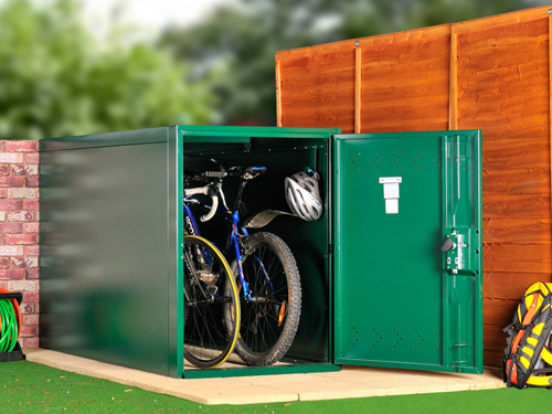 metal bike storage and security sheds from asgard